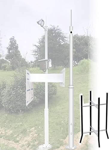 Überwachungskamera-Montagestange, Abnehmbarer Überwachungskameraständer for den Außenbereich, Pfostenhalter for Hinterhof, Veranda, Terrasse, Gehweg(137.8in/350cm)