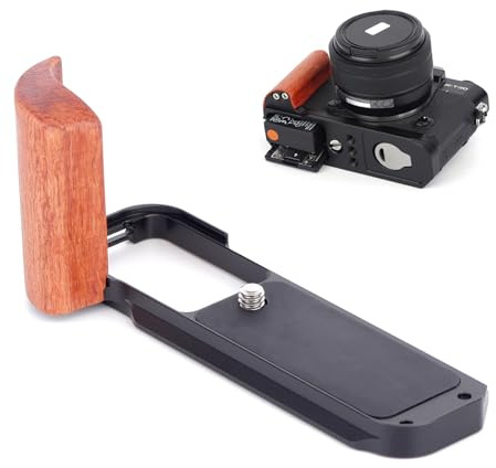 SZZCNOX X-T30 II/X-T30 Kamera L-Halterung Holzgriff für Fuji Fujifilm XT20 II/XT20/XT10 II/XT10 Kameras, Arca Schnellwechselplatte Metall Handgriffhalter mit 1/4 Zoll Gewindeloch (Schwarz)