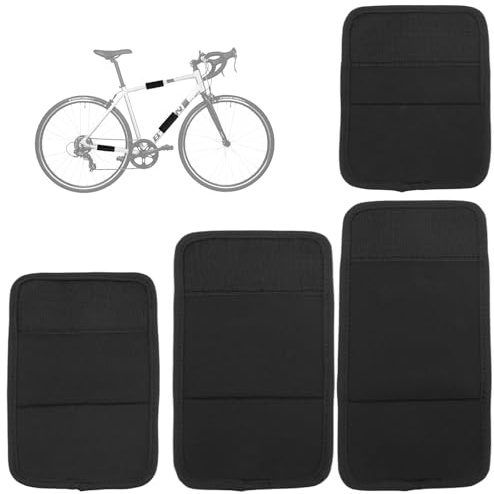 YFaith Fahrrad Rahmenschutz, 4 Stück Rahmenschutz Fahrradträger, Selbstklebendesign Schutzpolster Fahrrad, Fahrradträger Zubehör in 4 Größen, Schwarz, für Schutz Fahrradrahmens Während Transports
