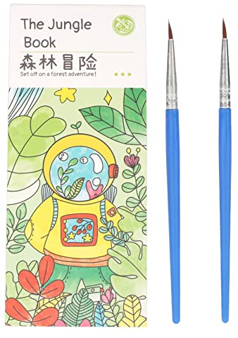Livre de peinture de poche mignon de dessin animé Activité aquarelle pour les enfants de la maternelle (Forêt)