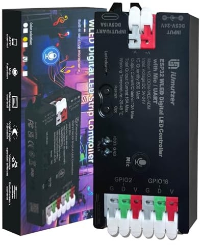 WLED Controller ESP32 mit Mikrofon für Adressierbarer LED Streifen Digital RGB IC WS2811 WS2812B SK6812 WS2815 (WLED Controller USB-C)