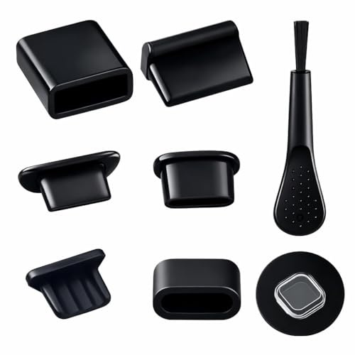JiangZShangM 30PCS Kit Poussière de Téléphone pour Ports USB C et Autres, Cache USB C et Cache Prise avec Brosse de Nettoyage et Boîte, Protection pour Smartphone et PC