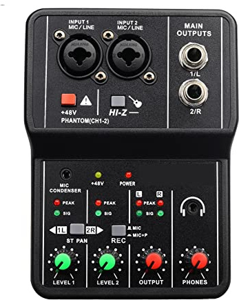 Mischpult, Professioneller Sound-Mixer mit Monitor E-Gitarre Live-Broadcast-Aufnahme for Studio-Gesangscomputer PC