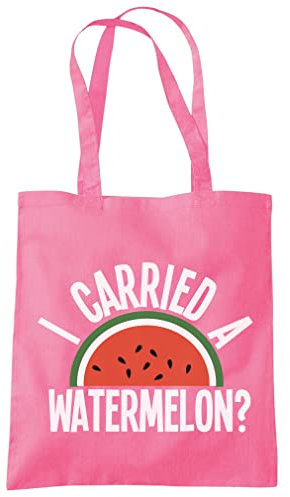 I Carried a Watermelon - Tote Shopper Fashion Bag rosa Etichettalia unica