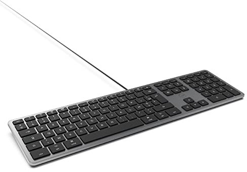 Mobility Lab Clavier français AZERTY filaire pour Mac – gris sidéral et noir