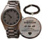 Gravierte hölzerne Uhr für Ehemann, personalisierte hölzerne Uhr Geschenk für Familie Jubiläums Weihnachts Geschenk (An Meinen Ehemann)