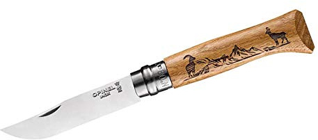 Opinel N¦8 Inox Animalia Gamuza Entrega CON 6 Berlingots EN Cada Caja-Nuevo, Silber