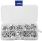 400Pcs M3 Rivetti Set tappo singolo, Rivetto in alluminio solido a testa piatta, Riparazioni artigianali in metallo fai-da-te Attrezzo di fissaggio per rivetti, lunghezza 4mm-16mm