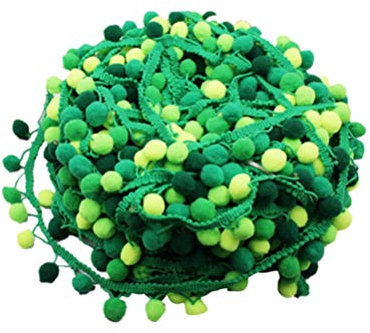 EXCEART 4.5m Farben Gradient Pompon Borte Dekoratives Band Für DIY Projekte Für Kleidung Schals Hüte Vorhänge Für Maternity Kinderbekleidung