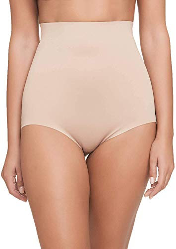 Channo Braga Faja Fuerte reafirmante Invisible Reductora Que no Marca. Tejido Microfibra Que Reduce hasta una Talla. Modelo elástico, Super Suave y cómoda (Visón, L)