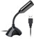 Support de bureau USB avec Micro Filaire sur Pied connecté pour PC, ordinateur portable, suppression du bruit – Plug Play, noir