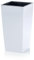 IMJ-Global Jardinière pour plantes Fleurs DURS Grande H61 Lisse pour intérieur extérieur Carré haut blanc 49 litres 32,5 x 32,5 x 61 cm design moderne en plastique de balcon