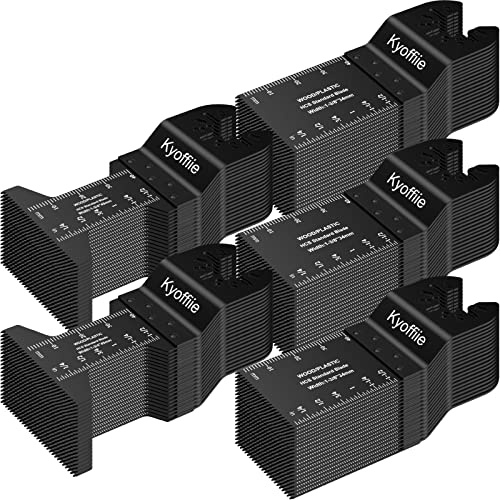 Kyoffiie Oszillierende Sägeblätter, Schnellspanner-Multiwerkzeug-Klingen-Set, universelle oszillierende Werkzeugklingen, Holz, Kunststoff, Multitool-Klingen, kompatibel mit Dewalt, Ryobi, Makita,
