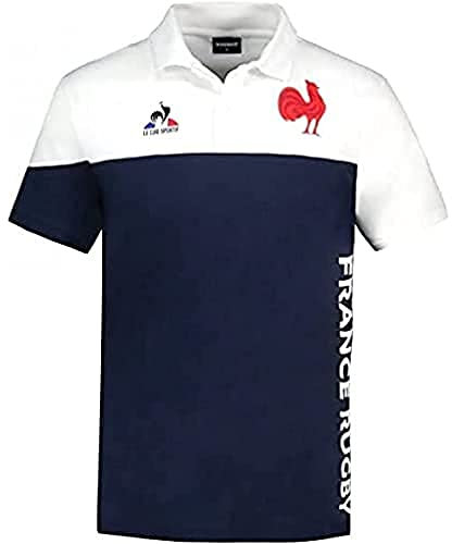 Le Coq Sportif-FFR FANWEAR Polo SS N°1 M Dress Blues/ne