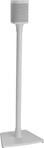 Sanus Wireless Speaker Stands Designed for Sonos One, One SL, and Play:1 - Easy, 15-Minute Assembly, Built-in Cable Management - White/Single