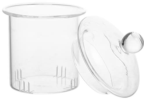 HEMOTON Glass Tea Infuser Replacement: 1 Set Teapots Loose Tea Leaves Strainer with Lid Kettle Filter Basket for Insert Teapots Mugs Cups Loose Leaf Tea Coffee