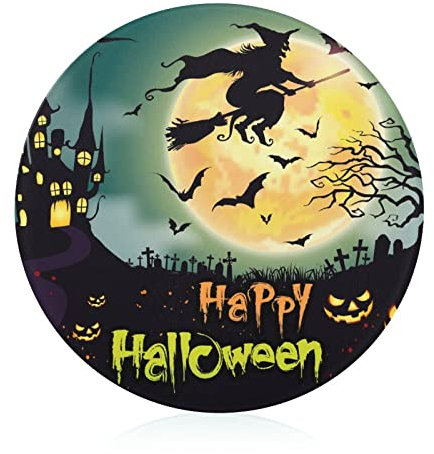 Halloween Runde Schneidebrett Rutschfest Küchenbrett Zum Servieren Und Schneiden 20 cm
