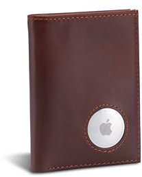 ISENTIALS Portafoglio con Airtag e Portamonete | Protezione RFID per Uomo | 7 Scomparti per Carte | Slim e Smart | Custodia Apple con Scomparto Air