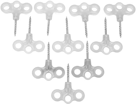 Haofy 10pcs Luminoso Tenda da Campeggio Picchetti Set ABS 3 Foro Vite A Spirale da Giardino Ancoraggio A Terra Pioli Stakes Tende, Tende da Sole