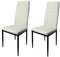 HOME DESIGN & CONFORT Pack de 2 Sillas de Comedor Tapizadas - Sillas Cocina Tapizadas - Sillas Comedor Pack (White, 2)