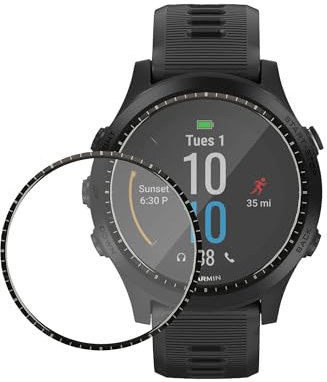 kwmobile Pellicola Protettiva Smartwatch Compatibile con Garmin Forerunner 945 Protezione - Protettore Schermo - Anti Impronte Antiurto - Set 2 Pezzi