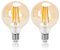 Aigostar LED E27 Vintage Glühbirne 12W (Ersetzt 89W), 1320 Lumen, Warmweiss 2200K, Abstrahlwinkel 330°, G95 Edison Lampe Filament Retro Bernstein Flimmerfrei, CRI＞80, 2 Stück