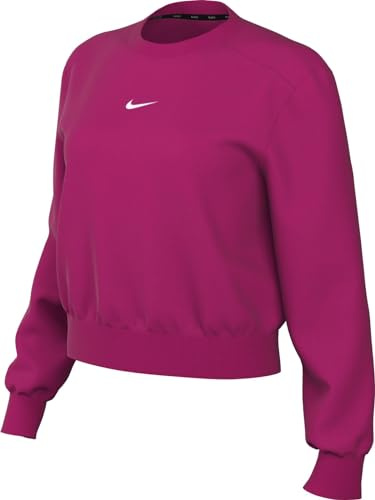 Nike Damen Top W Nk One Df Crew Lbr, Fireberry/White, FB5125-615, L