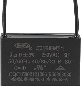 Deckenventilatorkondensator CBB61, Kondensator metallisierter Polypropylenfolie, ideal for Ventilatoren, Pumpen, Motoren, die laufen Steuerkreise