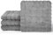 BESCH Cojines para Silla Cuadrados Forma de Galleta 40cmØ - Cojín de Asiento Suave y Cómoda, Ideal para Decoración de Hogar y Terraza (Cuadrados Gris, Pack 4)