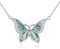 YAFEINI Schmetterling Kette S925 Sterling Silber Schmetterling Anhänger Halskette Schmuck Geschenk für Damen