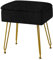YMYNY Schminkhocker Stuhl mit Stauraum, Quadratischer Hocker aus Teddy Samt, Pouf Couch Hocker, Moderner Multifunktionaler Make-up-Hocker für Schlafzimmer, Wohnzimmer 40 x 30 x 47CM Schwarz HBD031B