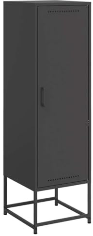 vidaXL Highboard Schwarz 36x39x123 cm Stahl