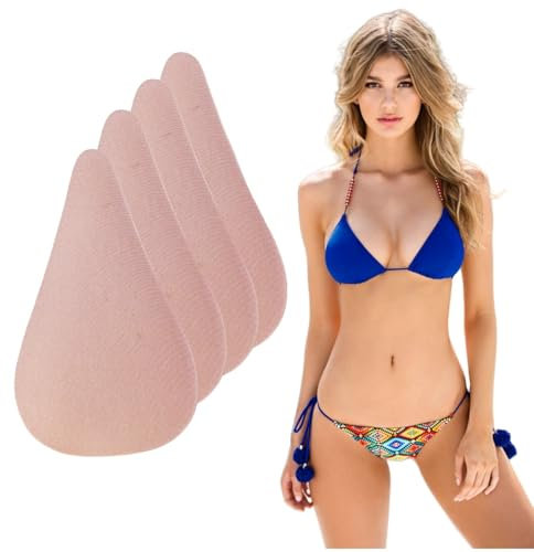 Wisfancy Camel Toe Concealer Nahtlose Camel Toe Preventer Anti Kamel Toe Cover Atmungsaktive Hypoallergene Klebeabdeckungen für Nahtlosen Stil Kamel Zehenschutz Stopper 4 Stück, Nude, Einheitsgröße