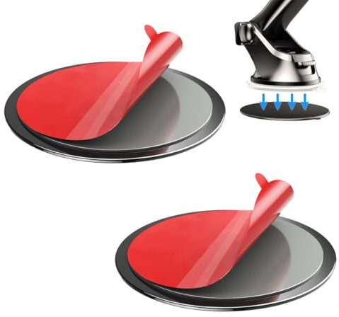 WUSJCOF 2 pcs Selbstklebende Armaturenbrett Montageplatte Saugnapf Basis Hitzebeständige klebepads Befestigungsplatten Navigationsgeräte Dash Cam Windschutzscheibe Kamera Halter