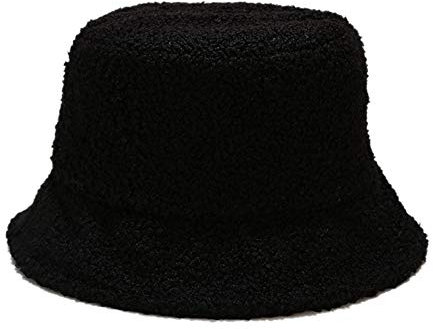 Aublinto Damen Fischerhut Winter Appa Bucket Hat Outdoor Wintermütze Lämmer Freizeithut Fluffy Eimer Hut Kunstpelz Flauschige Fischerhüte Faltbar Verdickt Warm Mütze Pelzig Fischerhut Bucket Hat