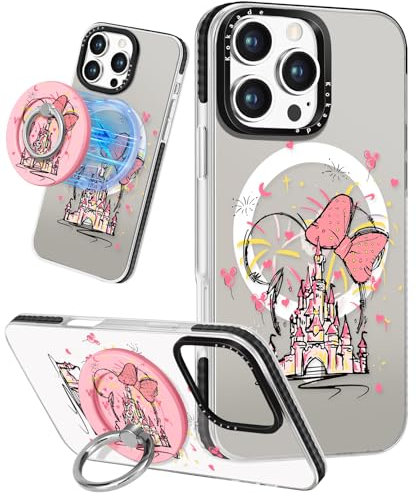 Kokaade for iPhone 16 Pro Max Case for Women Girls - Cute Kawaii Castle Design Compatible with Magsafe for Magnetic Ring Holder Stand Phone Cover Girly TPU Funda for iPhone 16 Promax