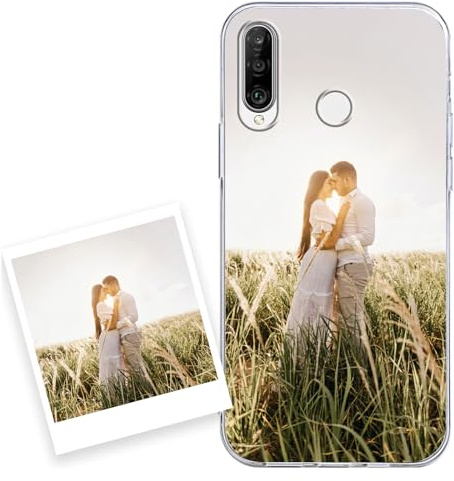 Coiwxmoi Personalisierte Handyhülle für Huawei P30 Lite 6,15'', Personalisiert Hülle mit Eigenem Bild Foto Selbst Gestalten Schutzhülle, Individuelle Design Case für Huawei P30 Lite,transparent