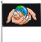 Outdoor Fahne Hände Auf Die Erde, Um Die Erde Zu Retten Banner Wasserdicht Flag Langlebige Flaggen Für Partys Balkon Garten 150X90Cm