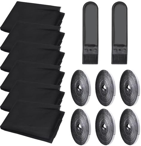 6 Pezzi Zanzariere Adesive Per Finestre Misura 130cm X 150cm Rete Per Zanzariere Senza Forare O Avvitare Con Nastro Autoadesivo per Proteggere la Famiglia Dagli Insetti Nero