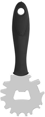 ANKROYU Professioneller Edelstahl BBQ Grill Schaber Borstenfreier Grillreiniger mit Bierflaschenöffner für Gaskohle Elektrische Grill Grill Schwerleistungsrostproof Easy Grip Griff