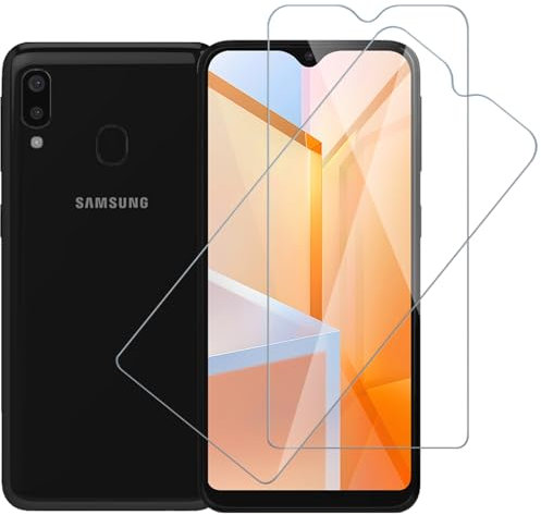 Wondoner 2 Stück Schutzfolie für Samsung Galaxy A20e Panzerglas, Schutzglas für Samsung Galaxy A20e Displayschutz, 9H Härte Screen Protector, Kratzfest, Blasenfrei, HD-Klar