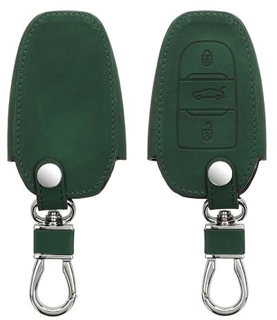 kwmobile Schlüsselhülle für Opel 3-Tasten Smartkey Keyless Go Hülle - Autoschlüssel Schlüssel Hülle - Schlüsselcover aus Kunstleder in Dunkelgrün