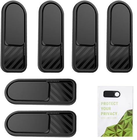 6 Stück Laptop Kamera Abdeckung, Webcam Abdeckung, Kameraabdeckung Handy, Webcam Cover für Laptop, MacBook Pro, MacBook Air, iPad Air, Tablet, Mac, PC, Smartphone, Schutz Ihrer Privatsphäre Online
