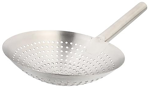 UKCOCO Colador De Malla 28 Cm Acero Inoxidable Grueso Cucharón Filtrante Resistente Al Calor Utensilios De Cocina Para Filtrar Aceite y Alimentos Fritos