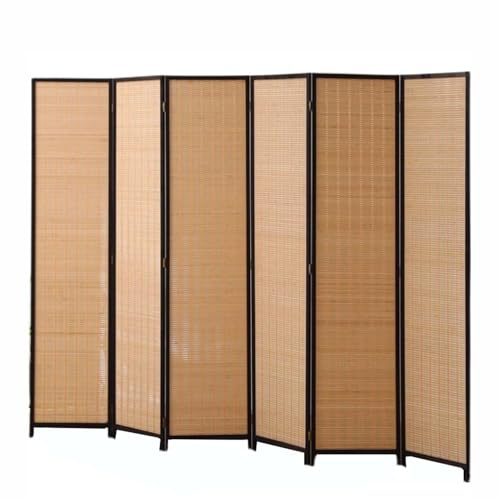 Mobiles Balkon Sichtschutz, Bambusfenstersichtschutz, Holz Garten Paravent, Klapprbarer Sichtschutz für Büro,A,150×300cm