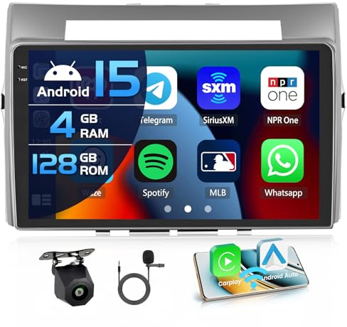 Inefala Android 15 Autoradio für Corolla Verso 2004-2009 9 Bildschirm | für Toyota AR10, Wireless Carplay, Android Auto, 4+128G, In-Cell Display, Mirror Link, FM RDS, GPS, WIFI, BT, SWC, Mikrofon