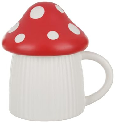 KASANOVA Tazza natalizia fungo rosso 400 ml ceramica