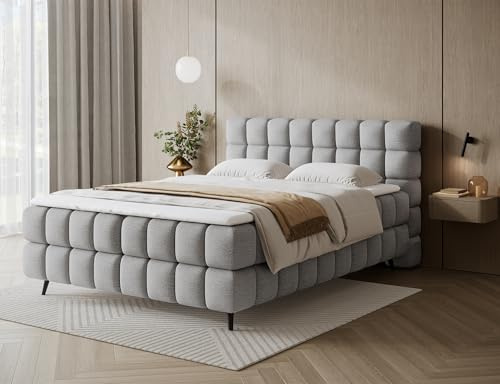 Generisch Wohnideebilder Boxspringbett Sabeno, 140x200 cm, 160x200 cm, 180x200 cm Kontinentales Bett, Modern, mit Bettkasten und Topper, 111 cm Höhe (BO-SAB-04ROY Royal, 140x200 cm)