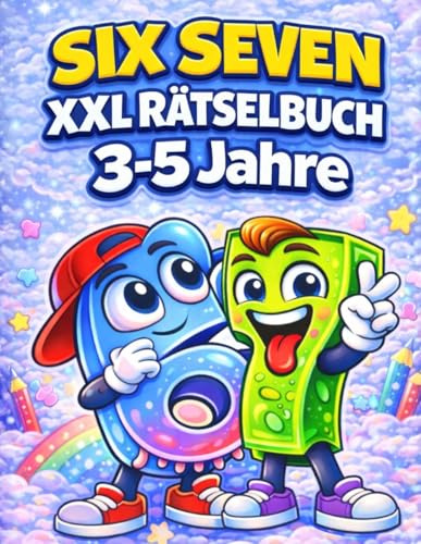 67 & Six Seven: XXL Rätselbuch für Kinder 3–5 Jahre: Großer Rätselblock mit Labyrinthen, Suchbildern, Denkspielen sowie Mal- und Zeichenaufgaben mit ... 3, 4 und 5 Jährige (67 Rätselbücher, Band 2)
