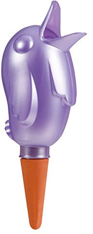Scheurich Wasserspeicher Bördy XL | 9X Lila | 620ml Füllmenge | Bewässerungskugel klein mit Ton Fuß | Wasserspender Pflanzen und Blumen Terrakotta Stiel